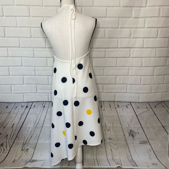 Zara Asymmetrical Polka Dot Sleeveless dress size medium - Picture 3 of 5